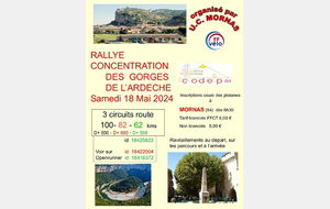 Rallye, concentration des gorges de l' Ardèche